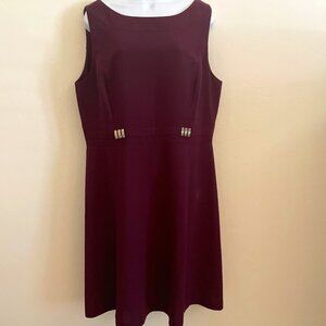 Tahari Dress with Gold Buckle Detailing